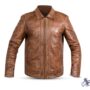 Classic Distressed Brown Leather Jacket for Men - Stylish & Durable by Eternal Outfit