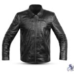 Premium Black Crocodile-Embossed Leather Jacket for Men - Sophisticated Style by Eternal Outfit