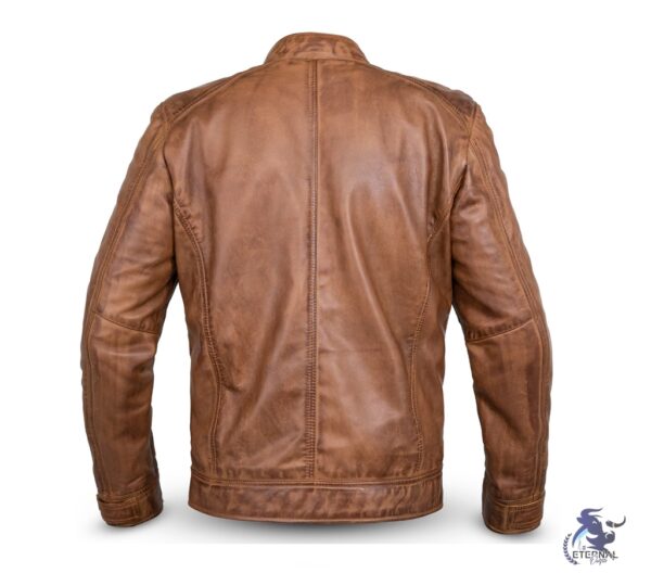 Classic Distressed Brown Leather Jacket for Men - Stylish & Durable by Eternal Outfit