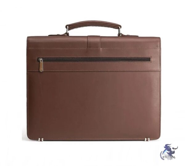 Premium Brown Leather Business Briefcase - Eternal Outfit