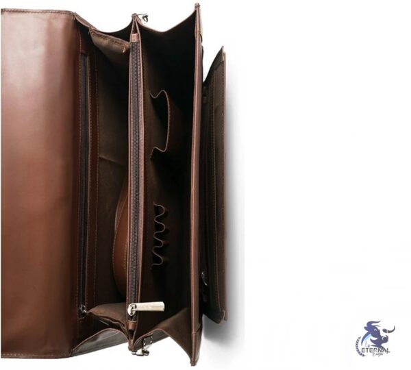 Premium Brown Leather Business Briefcase - Eternal Outfit