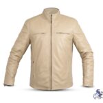 Eternal Men's Beige Genuine Leather Jacket - Sleek and Stylish | Eternal Outfit