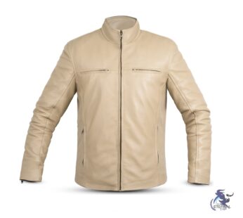 Eternal Men’s Beige Genuine Leather Jacket – Sleek and Stylish | Eternal Outfit
