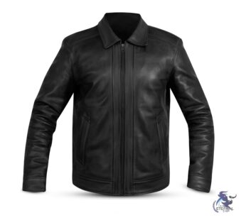 Classic Black Leather Jacket for Men – Timeless Design by Eternal Outfit