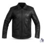Classic Black Leather Jacket for Men - Timeless Design by Eternal Outfit