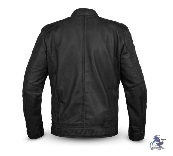 Men’s Black Leather Biker Jacket – Stylish and Durable by Eternal Outfit