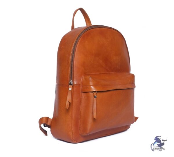 Premium Tan Leather Backpack for Men & Women – Stylish and Durable by Eternal Outfit