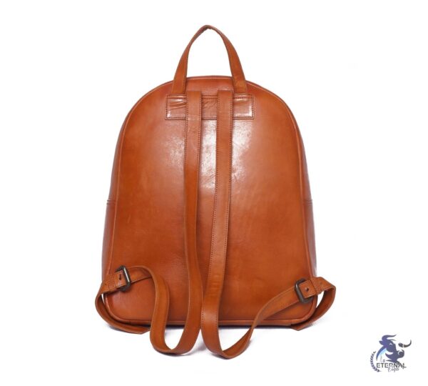 Premium Tan Leather Backpack for Men & Women – Stylish and Durable by Eternal Outfit