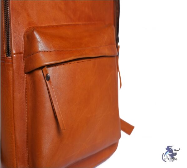 Premium Tan Leather Backpack for Men & Women – Stylish and Durable by Eternal Outfit