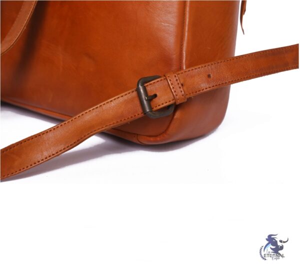 Premium Tan Leather Backpack for Men & Women – Stylish and Durable by Eternal Outfit