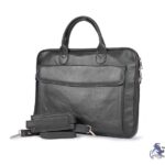 Eternal Black Leather Laptop Briefcase – Sleek, Practical, and Premium Quality