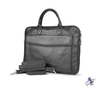 Eternal Black Leather Laptop Briefcase – Sleek, Practical, and Premium Quality