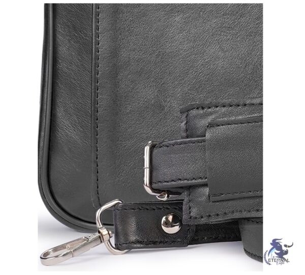 Eternal Black Leather Laptop Briefcase – Sleek, Practical, and Premium Quality
