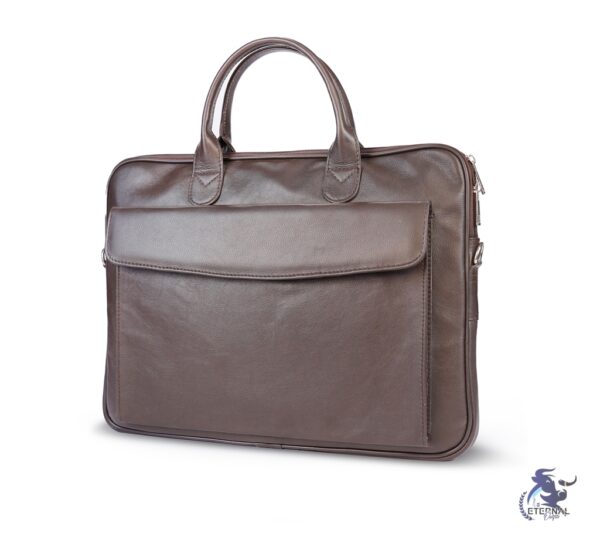 Eternal Brown Leather Laptop Briefcase – Sleek, Practical, and Premium Quality
