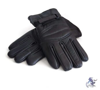Black Eternal Leather Gloves for You