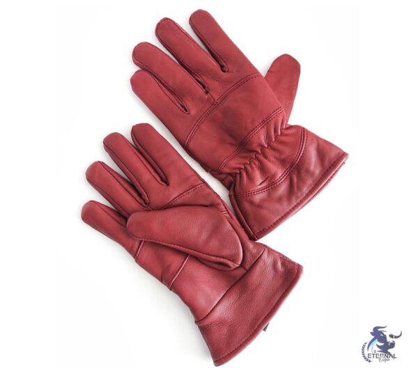 Red Eternal Leather Gloves for You