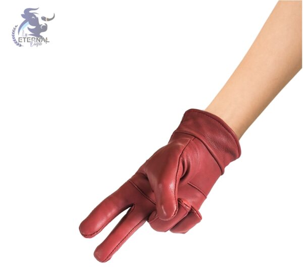 Red Eternal Leather Gloves for You
