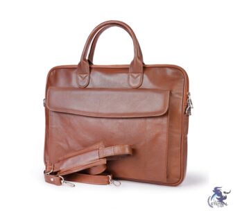 Eternal Tan Leather Laptop Briefcase – Sleek, Practical, and Premium Quality
