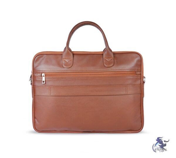 Eternal Tan Leather Laptop Briefcase – Sleek, Practical, and Premium Quality