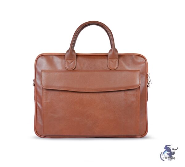 Eternal Tan Leather Laptop Briefcase – Sleek, Practical, and Premium Quality