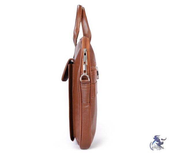 Eternal Tan Leather Laptop Briefcase – Sleek, Practical, and Premium Quality