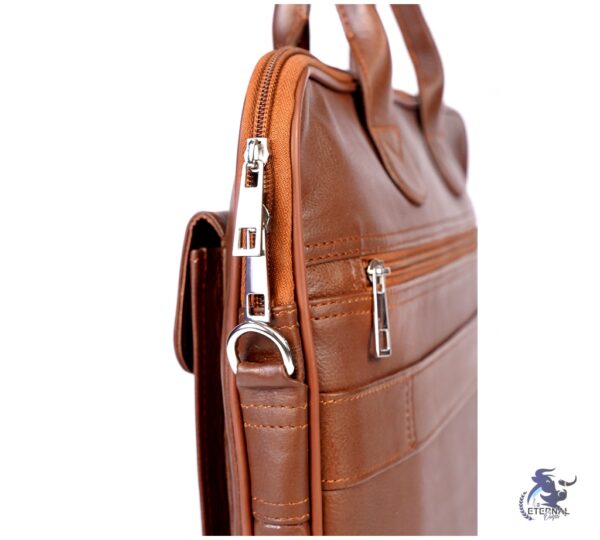 Eternal Tan Leather Laptop Briefcase – Sleek, Practical, and Premium Quality