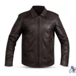 Elegant Brown Leather Jacket for Men - Timeless Luxury by Eternal Outfit