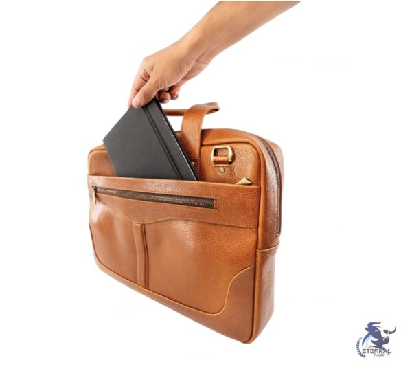 Premium Leather Laptop Bag - Durable, Stylish, and Spacious by Eternal Outfit Leather Laptop Bag in USA